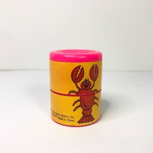 vintage long john silvers 1990 sea viewer pink and yellow with dolphin, lobster - Picture 3 of 7